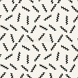 抽象几何图形黑白装饰艺术孟菲斯时尚图案