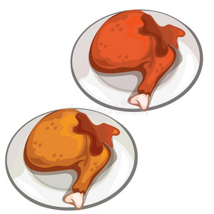 卡通炸鸡美食代金券图片