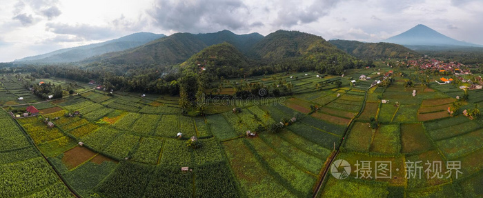 巴厘岛的空中拍摄