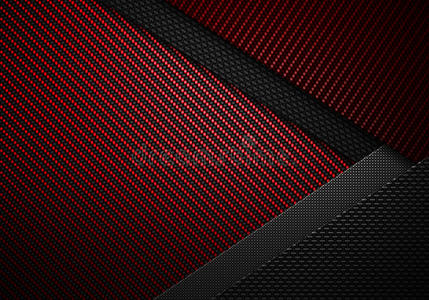 抽象红色黑色碳纤维纹理材料设计