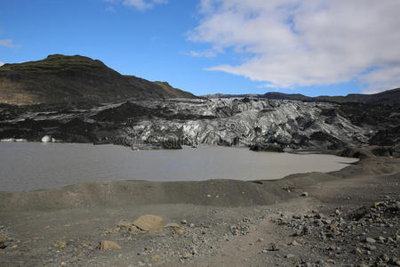 冰岛 库尔 寒冷的 旅行 旅游业 岩石 裂缝 瓦特纳冰原