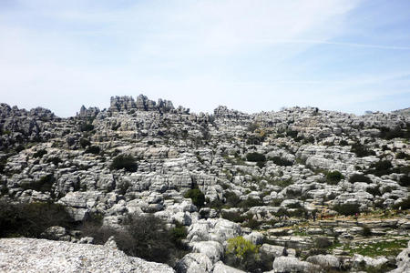 风景 欧洲 石灰石 马拉加 美丽的 西班牙 喀斯特 自然