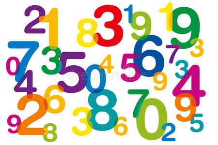 浮动和重叠的彩色数字照片