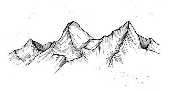 户外手绘风筝手绘矢量插图-山峰. 户外露营照片