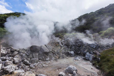 间歇泉 旅游业 天空 地狱 美丽的 九州 权力 春天 硫黄