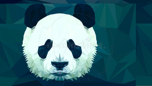 面对 巨人 性格 偶像 卡通 形式 艺术 熊猫 商业 插图