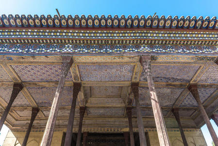 亚洲 建筑学 吸引力 亭阁 柱子 城市 波斯 屋顶 穆罕默德