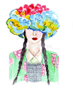 艺术家 面对 女士 绘画 颜色 嘴唇 花的 宾夕法尼亚州