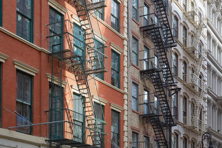 建筑学 市中心 楼梯 曼哈顿 联合 逃跑 约克 公寓 窗户