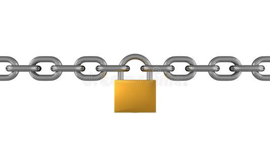 挂锁 反射 安全的 阴影 链接 致使 安全 行业 插图 危险
