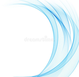 抽象矢量背景，蓝色波浪