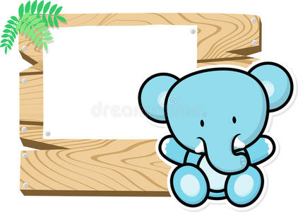 木板上的小象
