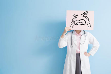 女孩 复制 哭泣 科学 医学 情感 海报 临床 医生 标语牌
