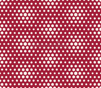 抽象几何图形无缝红色六边形图案