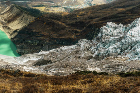冬天 尼泊尔 夏天 高的 小山 旅行 美丽的 岩石 山谷