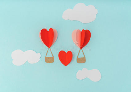 美丽的 节日 周年纪念日 横幅 卡片 气球 红心 庆祝 恋情