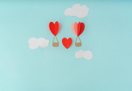 卡片 节日 情感 气球 红心 美丽的 优雅 调情 空气 周年纪念日