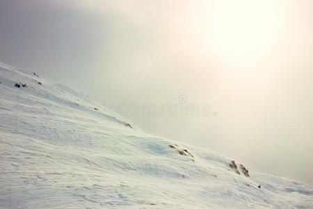 粉刷 风景 瑞士 寒冷的 在下面 冬天 踪迹