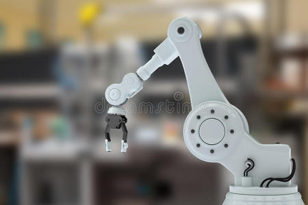 爪三维机器人手臂的复合图像