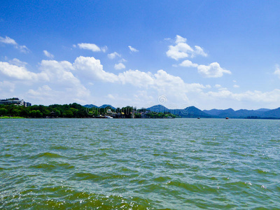 中国人 湖泊 自然 省份 遗产 瓷器 浙江 外部 远景 天空