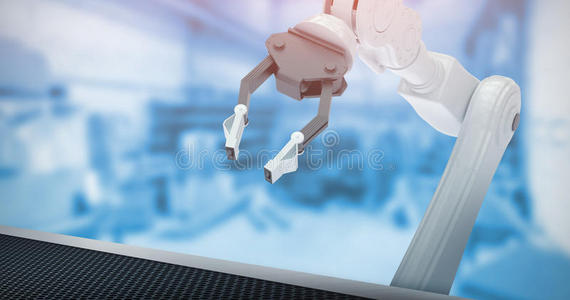 机器人手金属爪三维复合图像