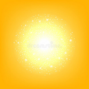 霓虹骑士创造性的概念矢量集的辉光效应恒星爆发与火花隔离在黑色背景