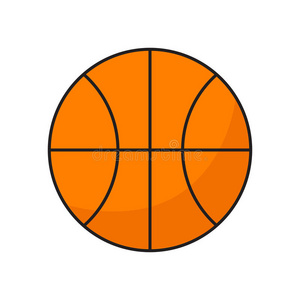 平面图标篮球球
