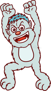 怪物脚大脚怪物卡通插图照片