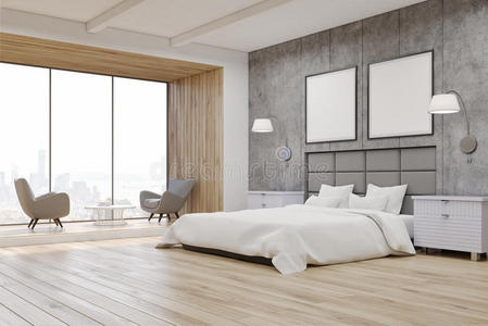 城市 床上用品 卧室 优雅 房子 建筑学 公寓 嘲弄 奢侈