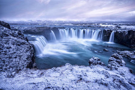 冰岛戈达沃斯瀑布