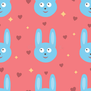 插图 野兔 卡片 兔子 可爱的 动物 面对 要素 艺术 假日