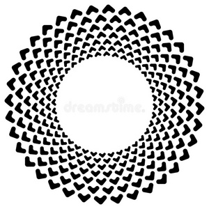 圆形螺旋，几何圆形元素隔离在白色上
