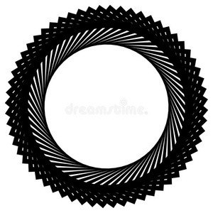 圆形螺旋，几何圆形元素隔离在白色上