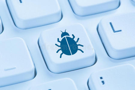 计算机病毒木马网络安全蓝色互联网键盘