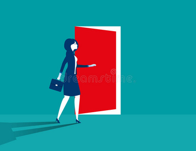 玄关开门卡通图片