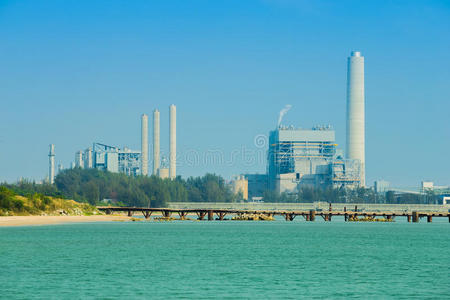 泰国雷农海附近的发电厂