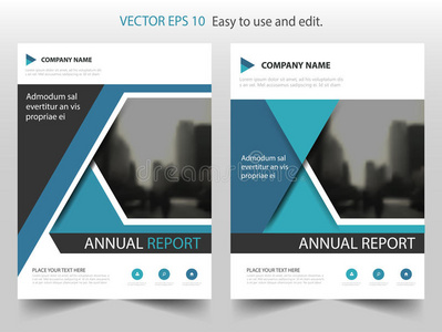 蓝色黑色矢量年报传单小册子传单模板设计，书籍封面布局设计，抽象业务演示