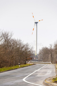 涡轮 风车 植物 磨坊 发电机 生态学 权力 天空 公路