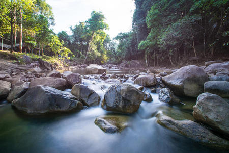 坠落 瀑布 植物 泰语 丛林 环境 风景 恩惠 泰国 尖竹汶