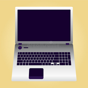 一种具有流行设计的笔记本电脑屏幕显示器。 可以与自定义图像一起使用。