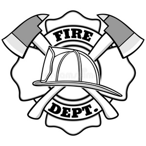 消防员徽章插图照片