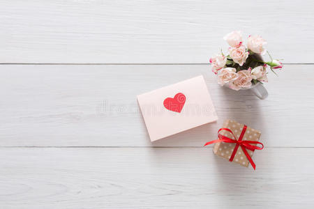 物体 玫瑰 假日 卡片 粉红色 夫妇 复古的 花束 手工制作的