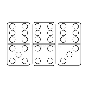 孤立在白色的多米诺骨牌素材-孤立在白色的多米诺骨牌插画-摄图新视界