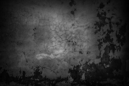 阴郁的墙壁，深色背景黑色水泥质地