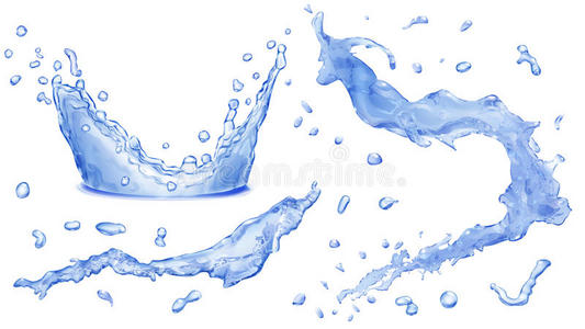 流体 美丽的 滴下 液体 运动 流动的 飞溅 插图 液滴