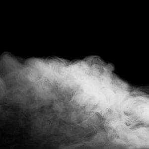 黑色背景上的抽象雾或烟雾