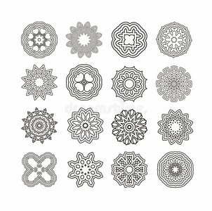 创造 抽象 阿拉伯语 插图 艺术 指甲花 曼陀罗 收集 复古的