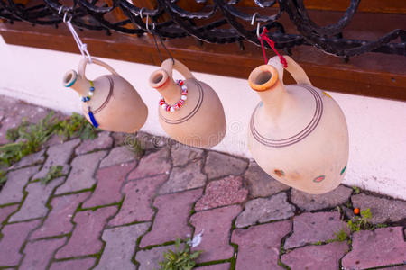 瓷器 商店 杯子 艺术 陶器 工艺 纪念品 伊斯坦布尔 手工制作的