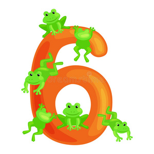 蟾蜍 字母表 数学 可爱的 算术 计算 学习 乐趣 幼儿园