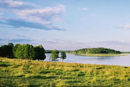 白俄罗斯布拉斯拉夫2008年7月25日布拉斯拉夫湖最美丽的自然。